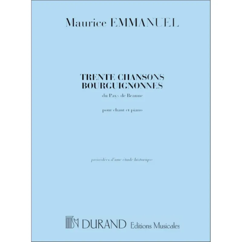 Professionale 30 Chansons Bourguignones Du Pays De Beaune Partitura
