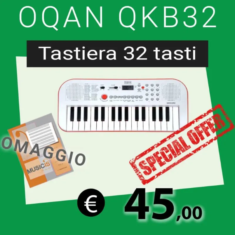 Quantità Limitata OQAN QKB32 BL Tastiera Scuola Pack