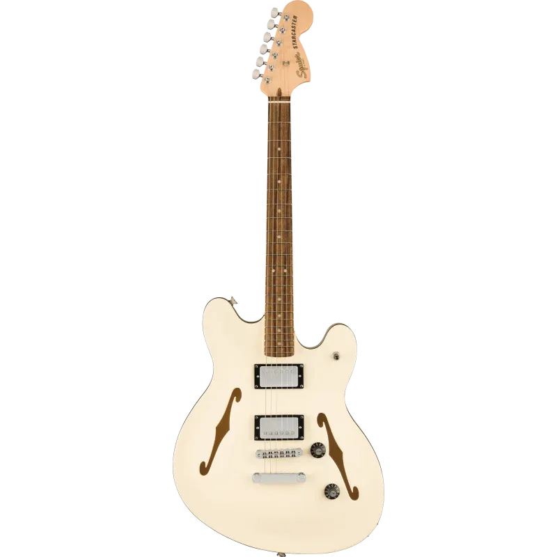 Squier AFF Starcaster Deluxe LRL Olympic White - Chitarra Semiacustica Super Prezzo