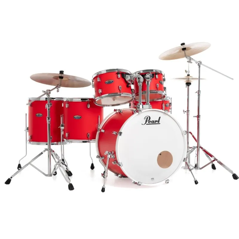 Pearl Decade 22" Matte Racing Red DMP925S/C899 - Batteria completa cassa da 22" Esclusivo