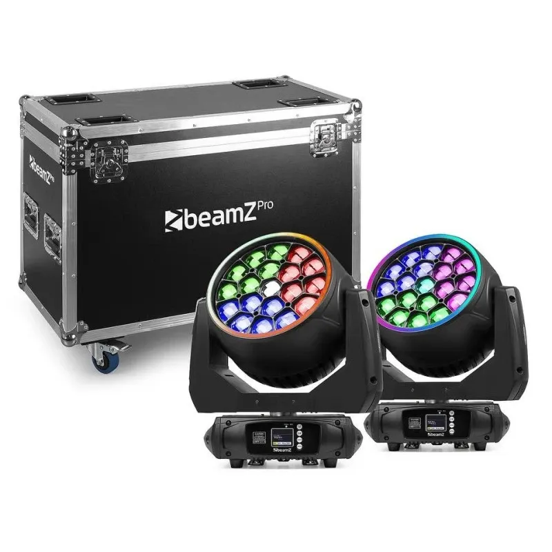 Beamz MHL1940 2pz con flightcase - Set di luci Direttamente Dal Produttore