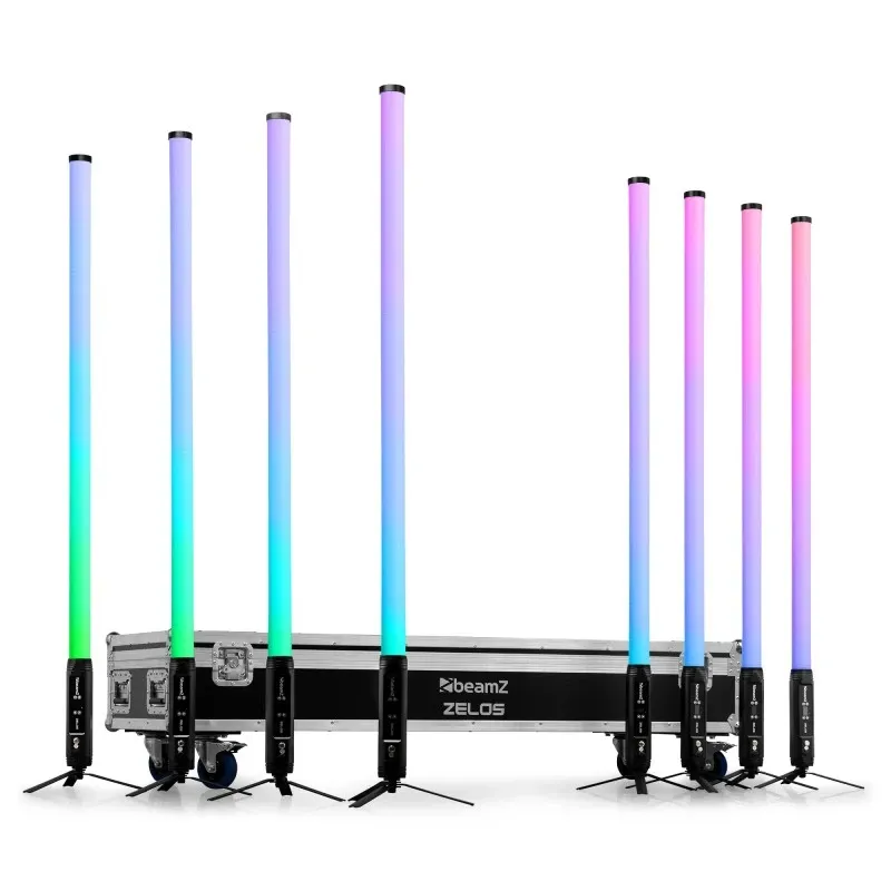 Beamz Zelos Tube Set con flightcase - Custodie per Luci Popolare