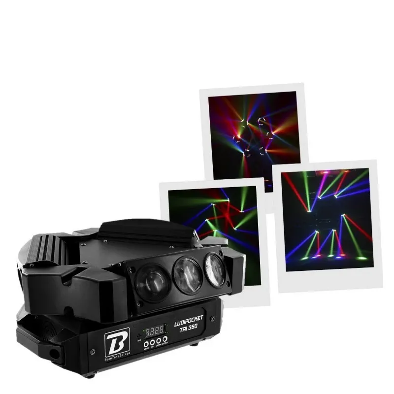 BoomToneDJ Ludipocket Tri 360 - Luce LED Beam Quantità Limitata