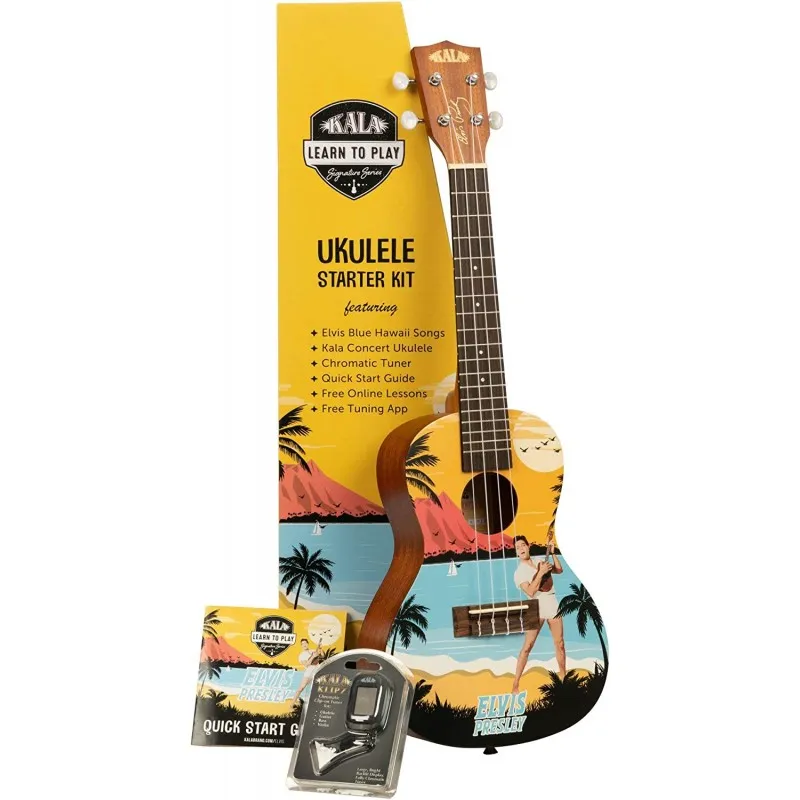 KALA LTP-C-EBH UKULELE CONCERT ELVIS - BLUE HAWAII STARTER KIT Prezzo Ridotto
