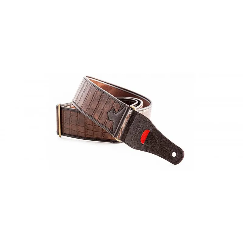 RIGHTON! ALLIGATOR STRAP - BROWN Nuovo Arrivo