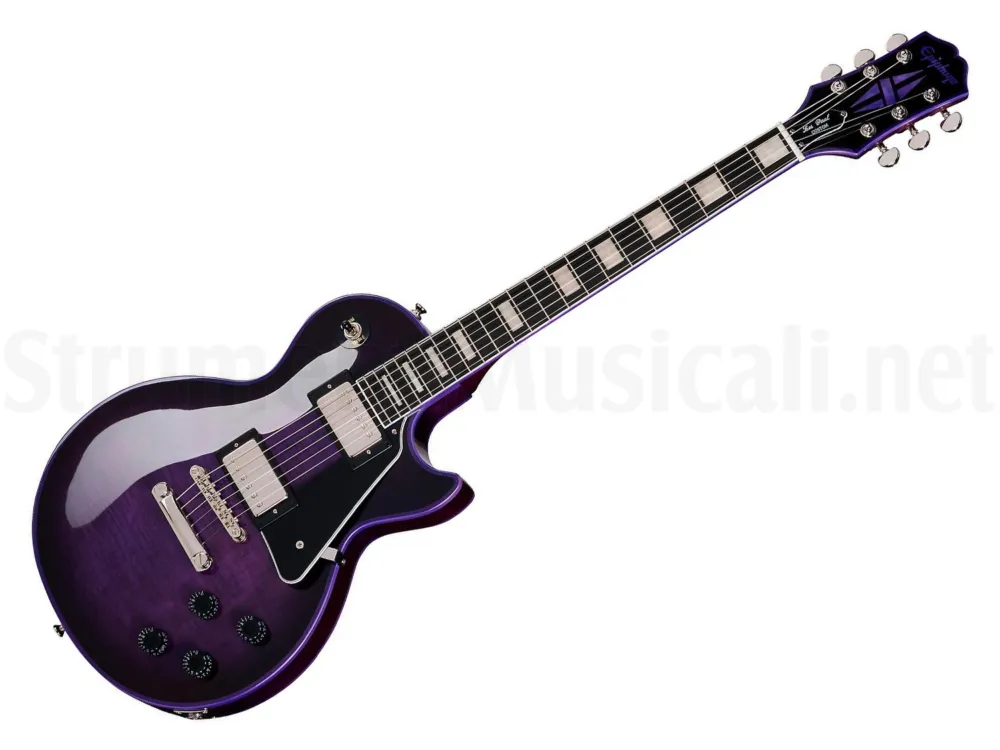 Più Venduto EPIPHONE Les Paul Custom Widow Purple Burst