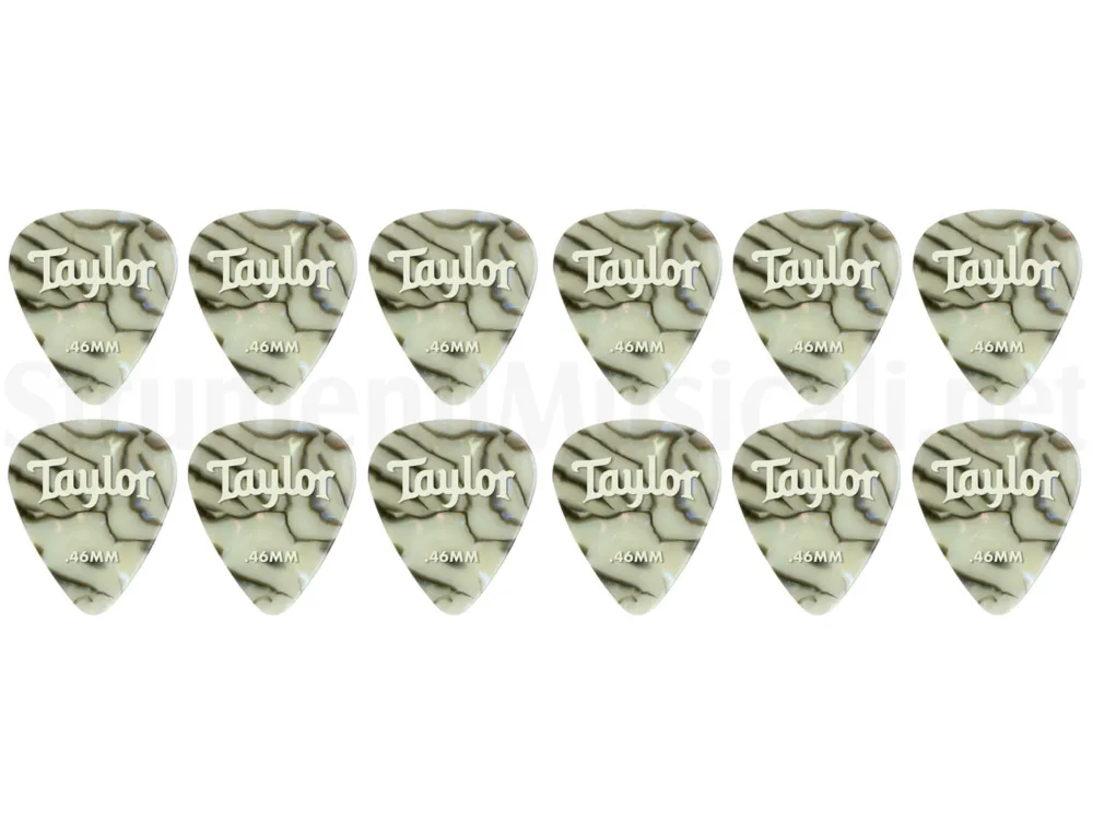 Offerta Limitata TAYLOR 80734 Celluloid 351 Guitar Picks Abalone .46mm (Light) 12-Pack
