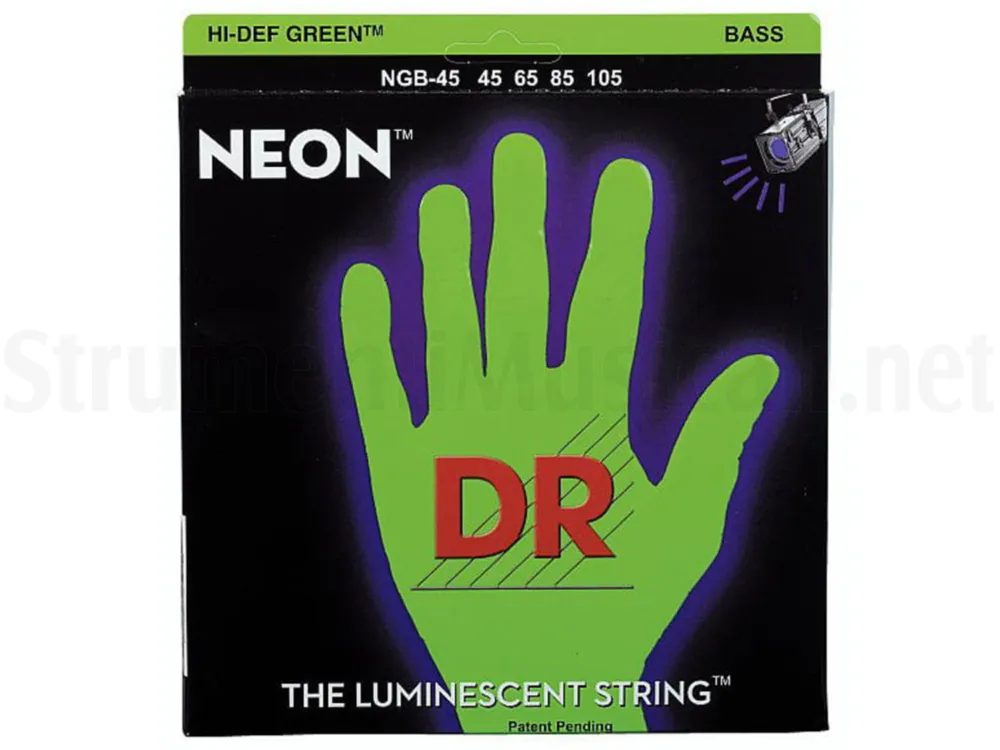 DR STRINGS NGB-45 Neon Green Promozione Esclusiva
