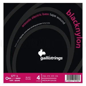 Pagamento Sicuro GALLI STRINGS G77 Black Nylon per basso 4 corde