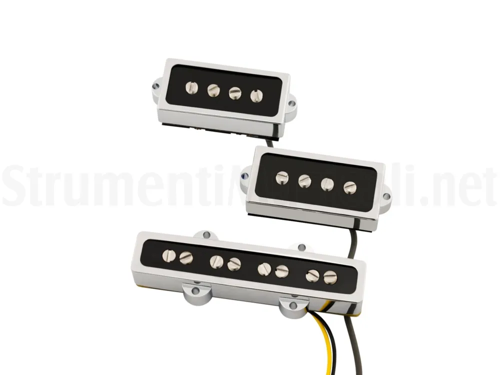 A Buon Prezzo FENDER Cobalt Chrome P/J Bass Pickup Set