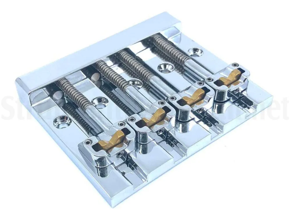 HIPSHOT 5K400 C - KickAss™ 4 String Electric Bass Bridge - Chrome Soddisfatti O Rimborsati