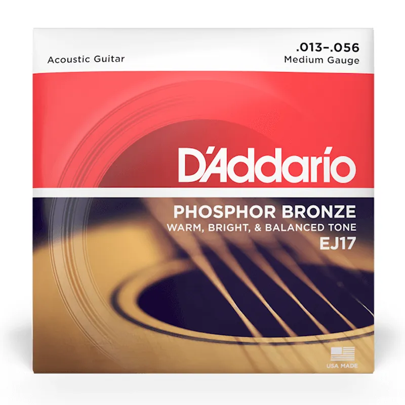 Non Perdere D‘addario EJ17 Phosphor Bronze Medium Acoustic Guitar 13-56