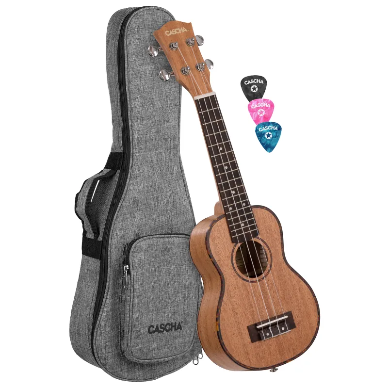 Promozione Cascha HH-2026 Soprano Ukulele Mahogany (incl. Bag padded, 3 Picks)