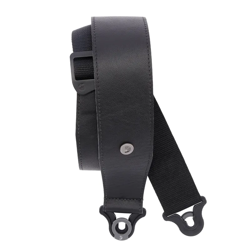 Offerta Speciale D‘Addario Comfort Leather Auto Lock Guitar Strap, Black