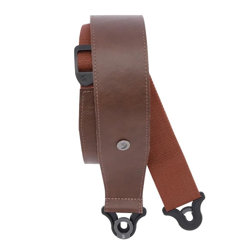 D‘Addario Comfort Leather Auto Lock Guitar Strap, Brown Prezzo Conveniente