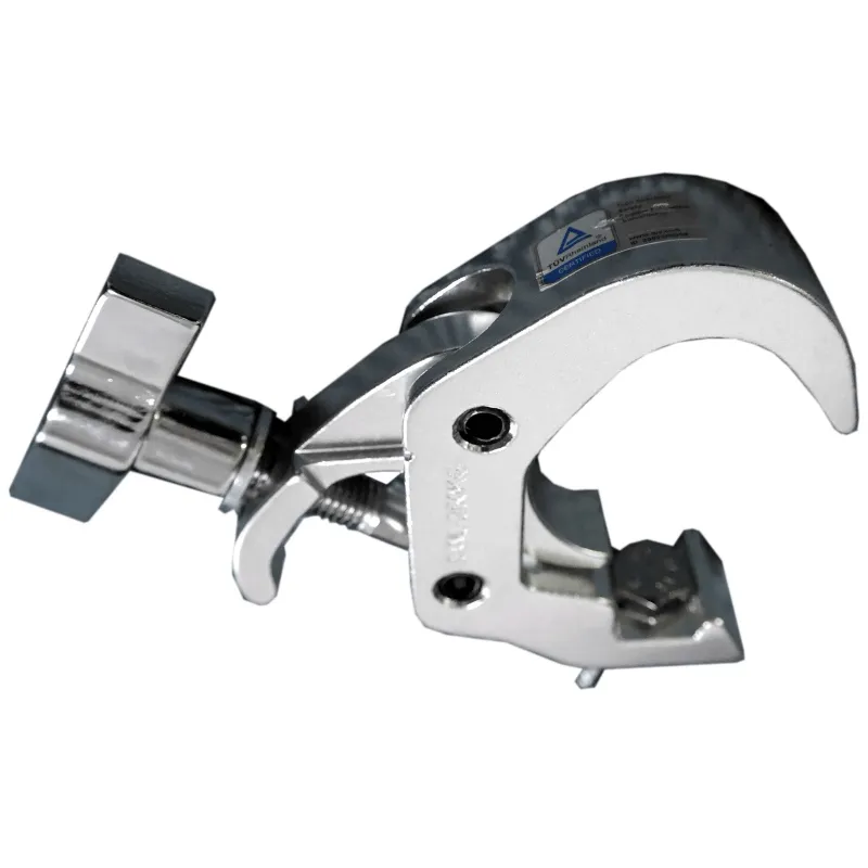 EXTREME CLAMP-G PRO GANCIO CERTIFICATO TUV GERMANIA CARICO 250KG PER TRUSS FARI ALISCAF AGGANCIO RAPIDO SU AMERICANA DA 48 A 51 MM IN ALLUMINIO Ultime Pezzi