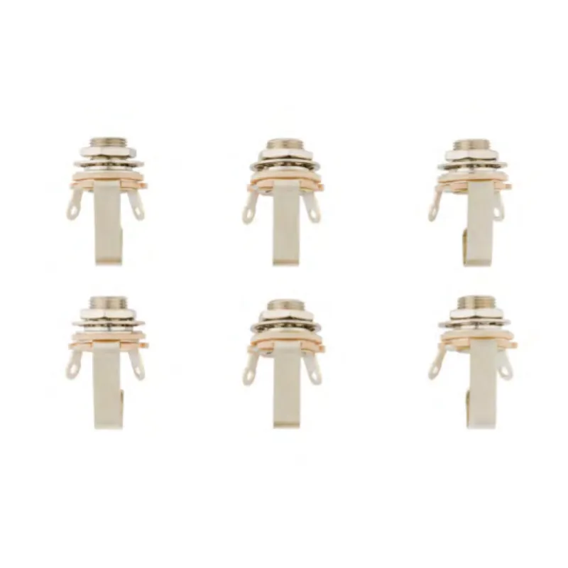 Fender 1/4" 2-Conductor Guitar Output Jack (6-pack) Nuova Collezione