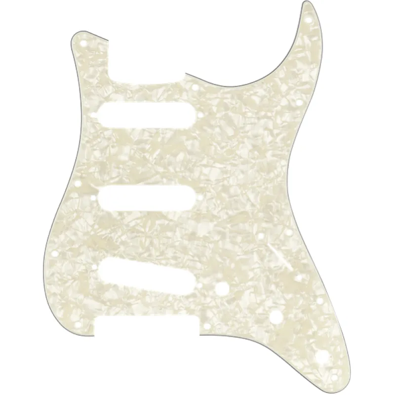 Consegna Rapida Fender 11-Hole Modern-Style Stratocaster Aged White Pearl S/S/S Pickguards Backplates 0992140001