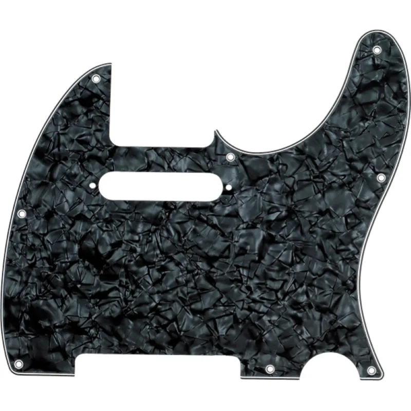 Fender 8-Hole Mount Multi-Ply Telecaster Pickguards Black Pearl Backplates 0992151000 Popolare