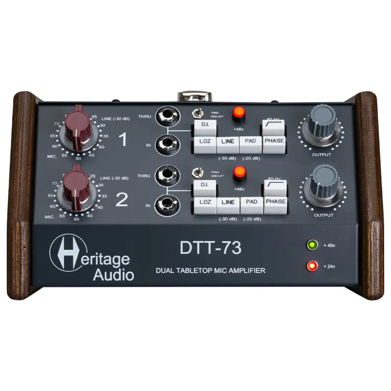 Heritage Audio DTT73 Preamplificatore Microfonico a 2 Canali Desktop Scelto Dai Clienti