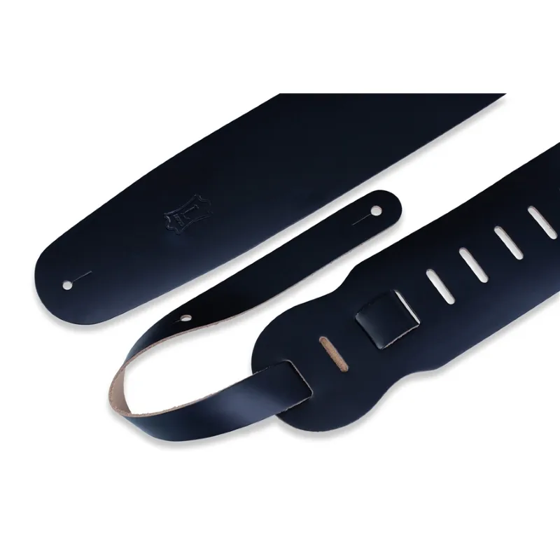 Reso Gratuito Levy‘s M4-BLK Tracolla in pelle pieno fiore Black 3 1/2"