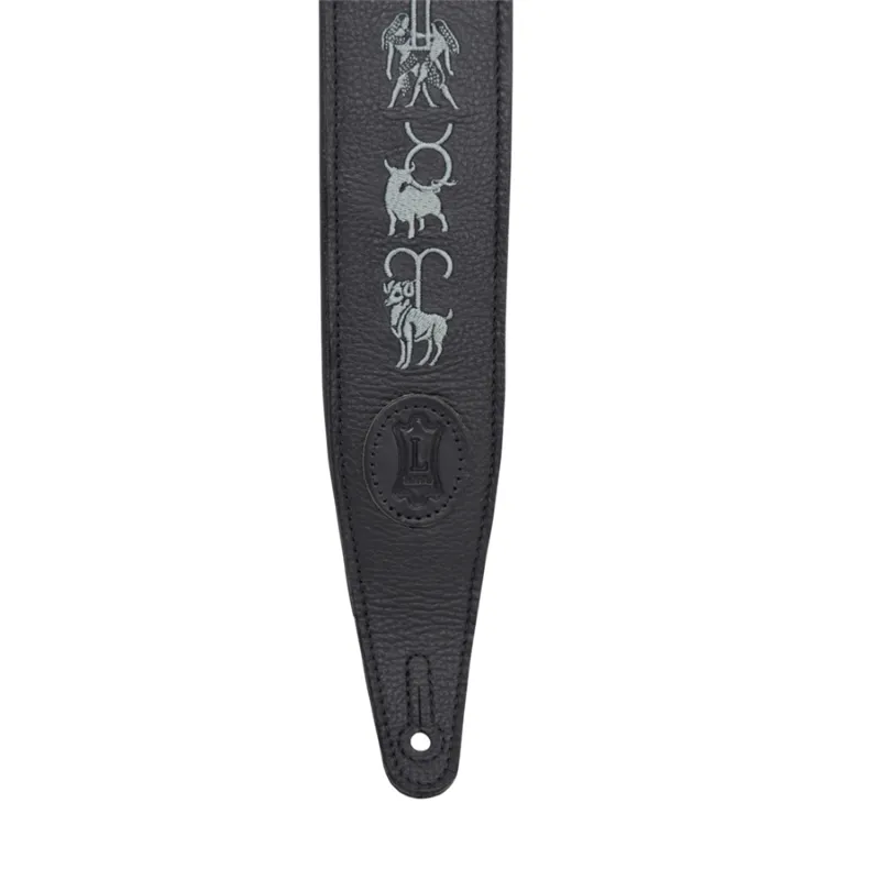 Levy‘s MG317ZE-BLK Tracolla in pelle ricamata Zodiac Signs Black 2.5" A Buon Prezzo