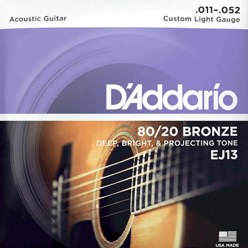 Compra Adesso D‘Addario EJ13 80/20 Bronze 11-52 Custom Light Acoustic Guitar Strings Centro Chitarre