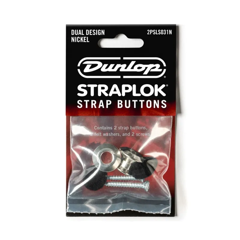 Esclusivo 2PSLS031N STRAPLOK DUAL BUTTON NICKEL Centro Chitarre