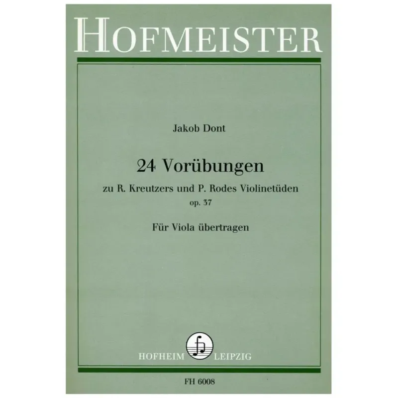 Promozione Esclusiva DONT 24 VORÜBUNGEN FÜR VIOLINE, OP. 37 TRASCH. PER VIOLA
