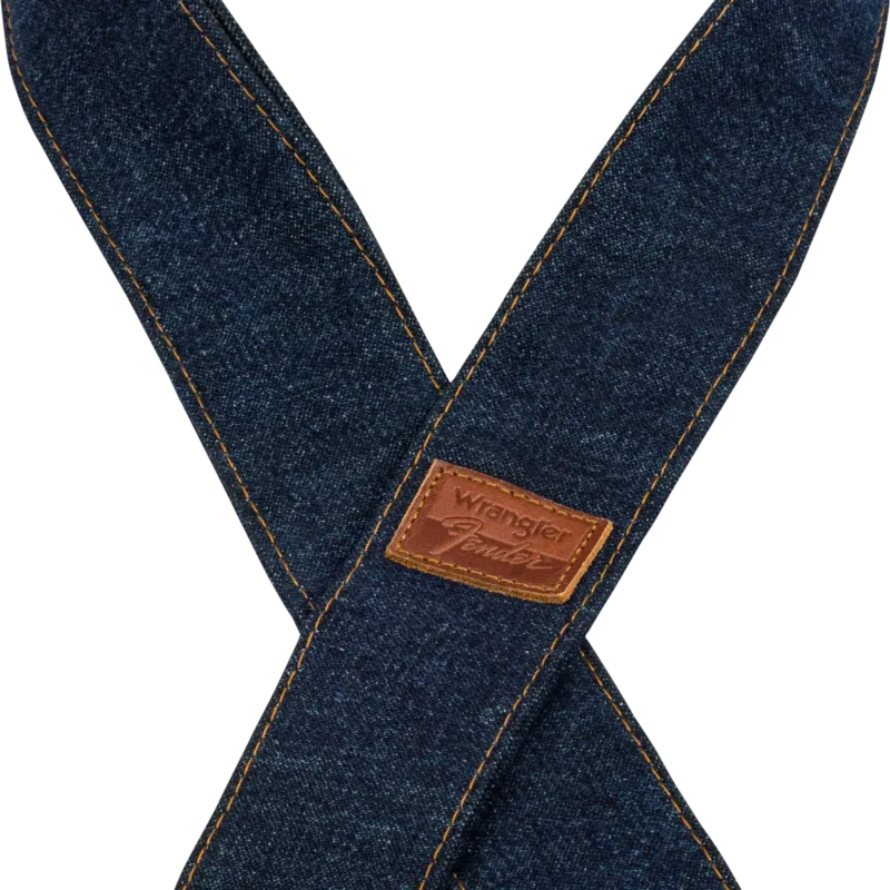 Esclusivo Fender x Wrangler Denim Tracolla per Chitarra (Dark Indigo, 2")