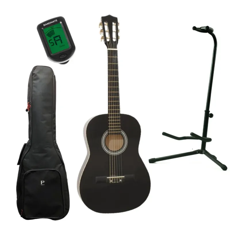 Pagamento Sicuro DiMavery AC-303 Chitarra classica spagnola 3/4 (Nero) Startpakke