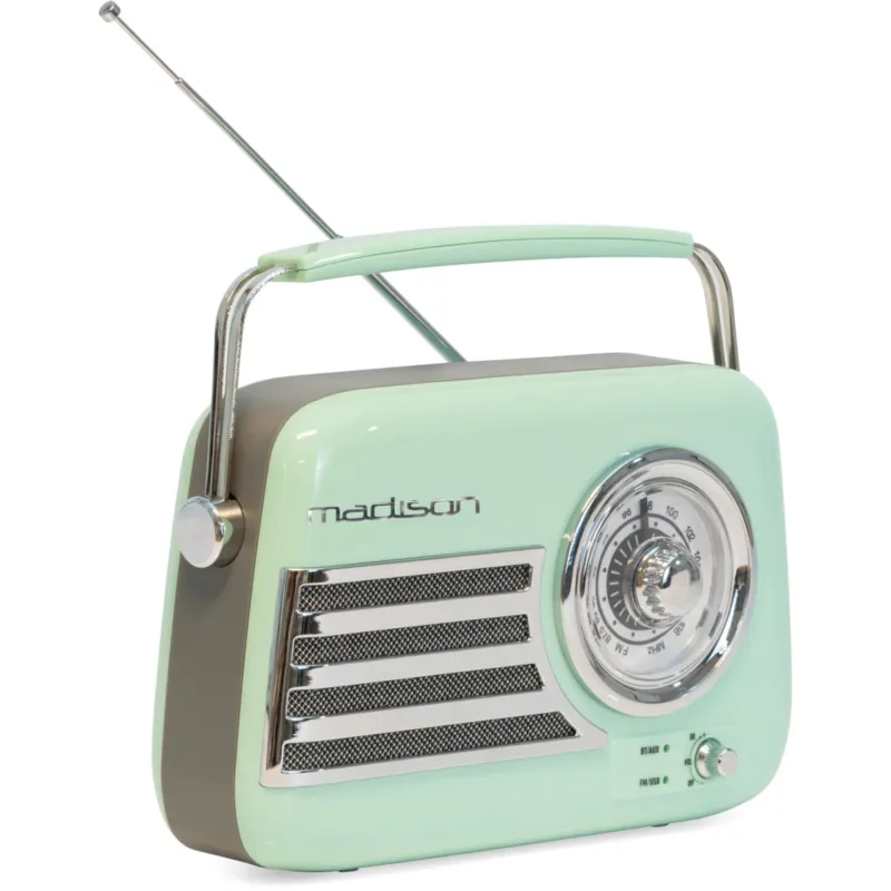 Super Prezzo Madison Retro Radio con Bluetooth e FM (Menta)