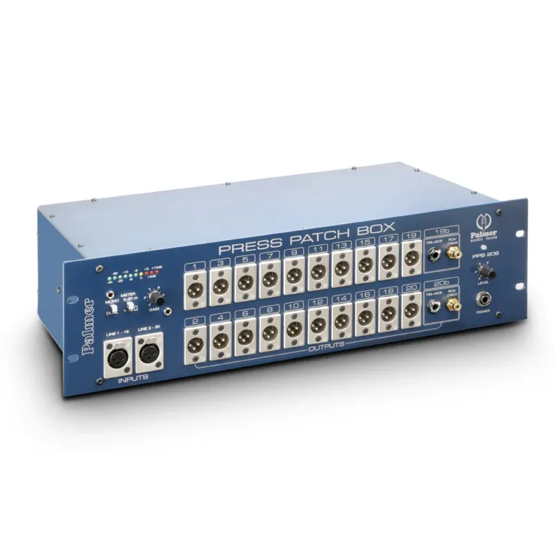 Direttamente Dal Produttore Palmer PB 20 S - Press Patch Box 10-kanals stereo / 20-kanals mono