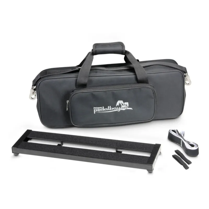 Economico Palmer PEDALBAY® 50 S - Letvægts kompakt pedalboard med beskyttende softcase, 50 cm