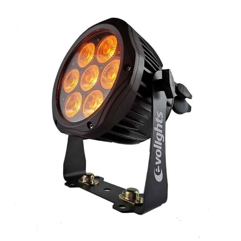 Spedizione Espresso EVOLIGHTS GLACIER 7 LED PAR 7x10W RGBWA-UV IP65 udendørs scenebelysning