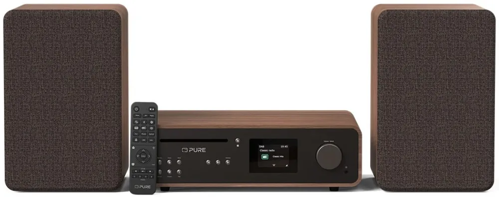 Pure Classic Stereo Hi-Fi System – DAB+, CD, Bluetooth, 100W, Valnød Direttamente Dal Produttore