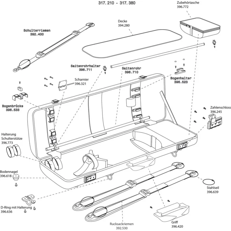 Prezzo Scontato GEWA Form shaped violin cases Air 1.7 - Combination lock, left