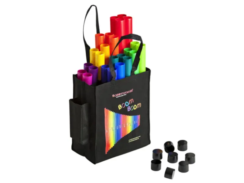 Super Prezzo BoomWhackers- Set Move & Play - 25 tubi + 8 Octavator caps - c/bag