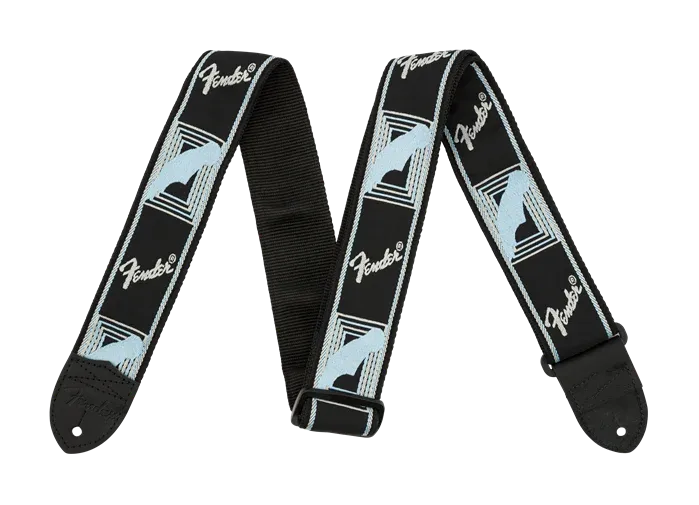 Bestseller Fender Monogrammed Strap BK/Grey/Blue