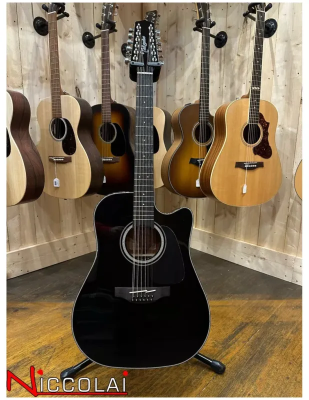 Compra Online Takamine TAK-GD30CE-12-BLK Chitarra 12 corde dreadnought cutaway elettrificata
