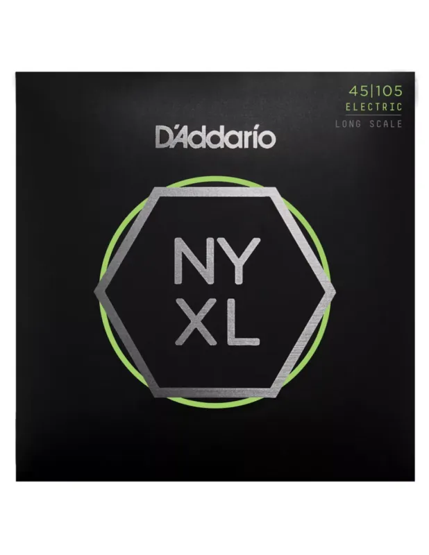 D‘ADDARIO NYXL45105 Long Scale Corde avvolte in nickel per basso, scalatura leggera gli alti / media per i bassi, 45-105 Esclusivo